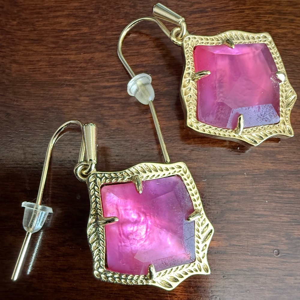 Kendra Scott Pink Azalea Illusion Earrings - Picture 2 of 7